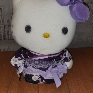Hello Kitty Sanrio Plush In Purple kimono